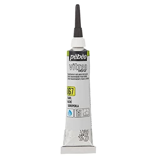 Pebeo Vitrea 160 Glass Paint Outliner Pearl 20 ml | Relief & Permanent Effects on Glass thumbnail 1