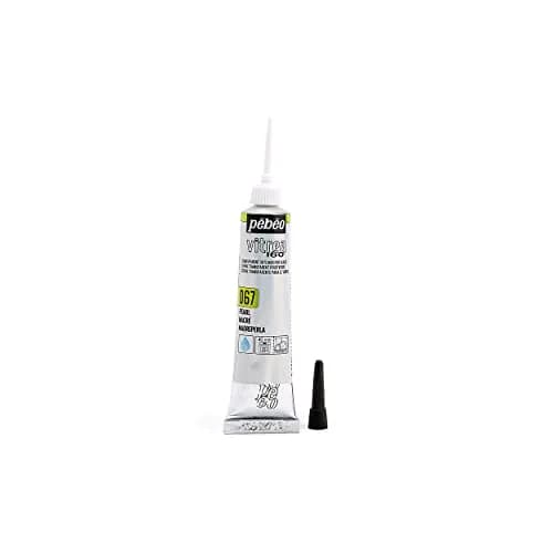 Pebeo Vitrea 160 Glass Paint Outliner Pearl 20 ml | Relief & Permanent Effects on Glass thumbnail 4