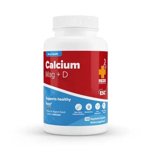 Redd Remedies Calcium Mag + D Supports Healthy Bones | 120 Capsules | Natural Bone Density Formula thumbnail 1