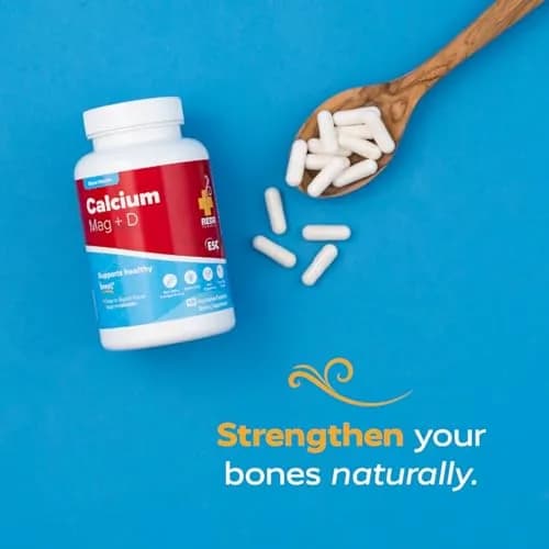 Redd Remedies Calcium Mag + D Supports Healthy Bones | 120 Capsules | Natural Bone Density Formula thumbnail 5