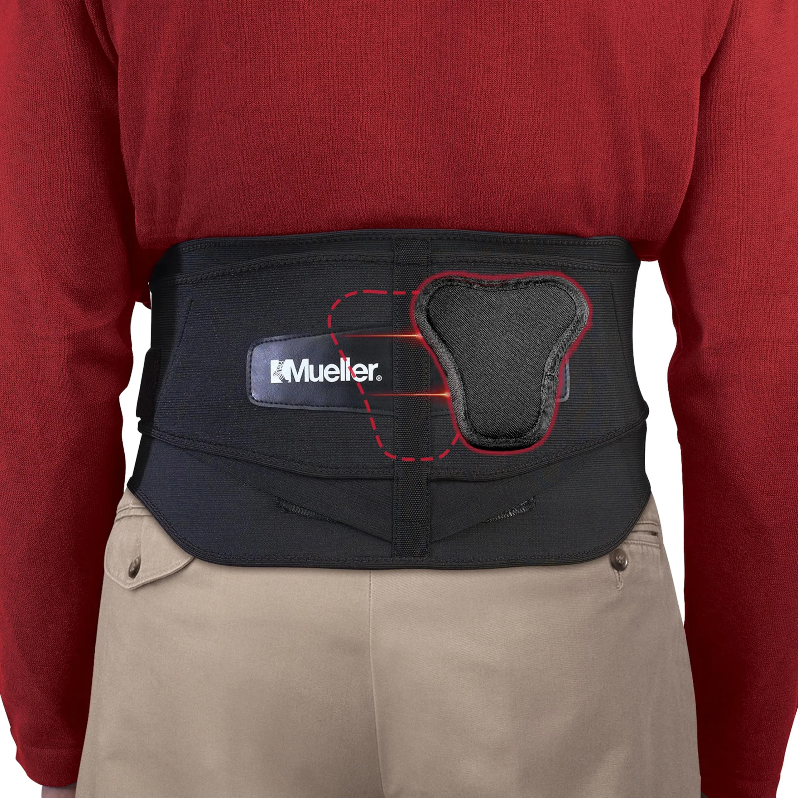 MUELLER Lumbar Back Brace Plus Size | Adjustable Support for Back Pain Relief