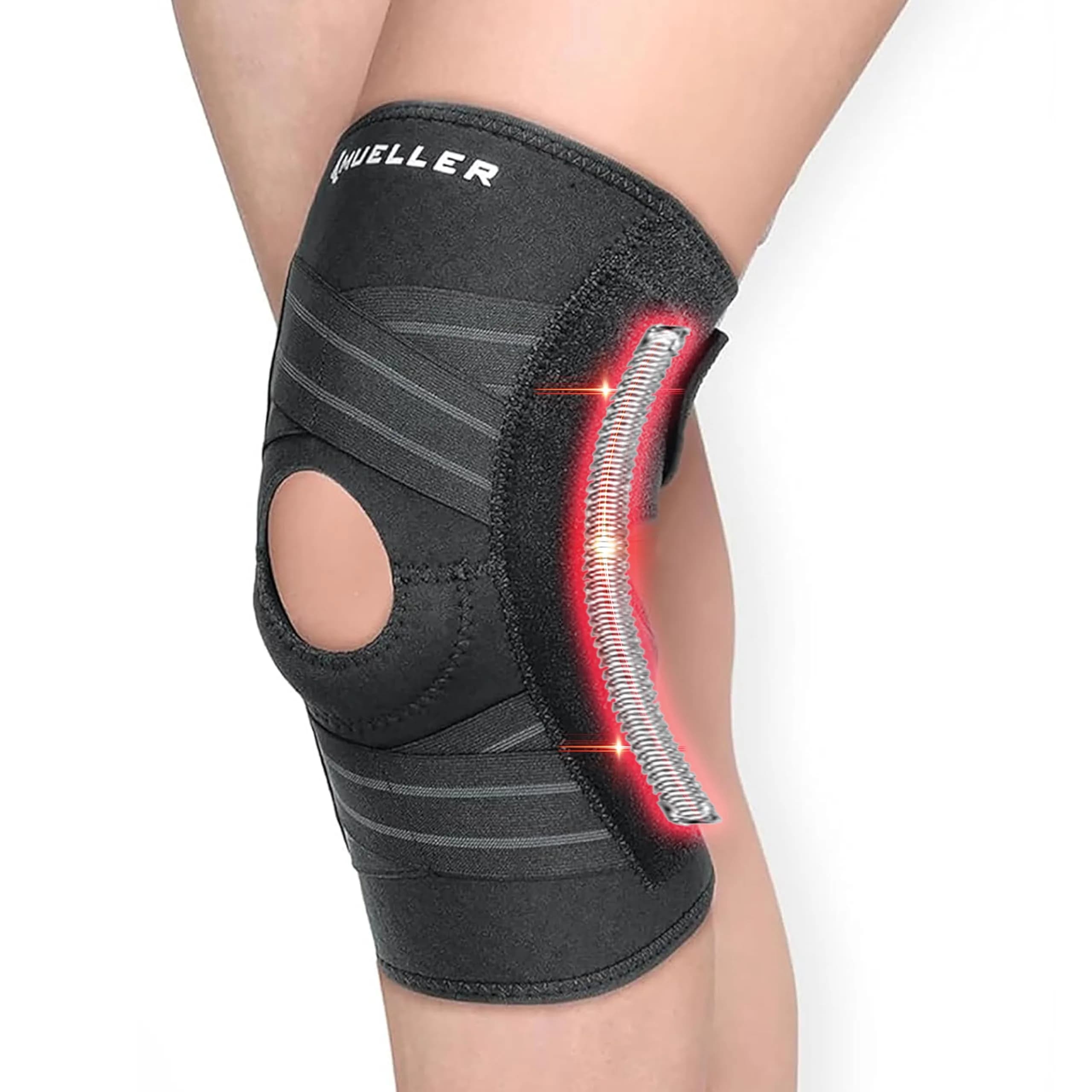 MUELLER Self Adjusting Knee Brace Black One Size | FDA Approved Orthopedic Brace for Arthritis, Sprains