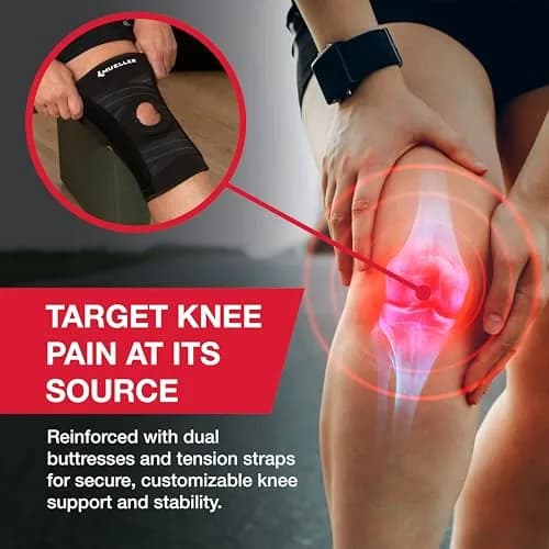 MUELLER Self Adjusting Knee Brace Black One Size | FDA Approved Orthopedic Brace for Arthritis, Sprains thumbnail 6