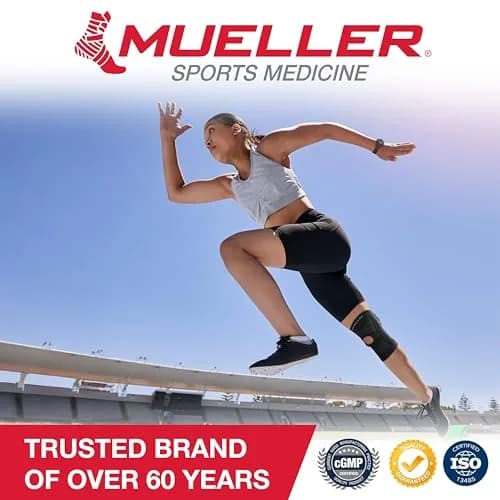 MUELLER Self Adjusting Knee Brace Black One Size | FDA Approved Orthopedic Brace for Arthritis, Sprains thumbnail 7