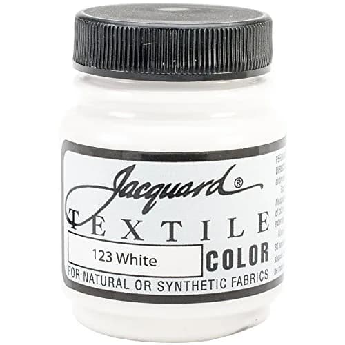 Jacquard Textile Colors White Fabric Paint 236ml (8 Fl Oz) | Permanent & Colorfast Acrylic Paint thumbnail 4