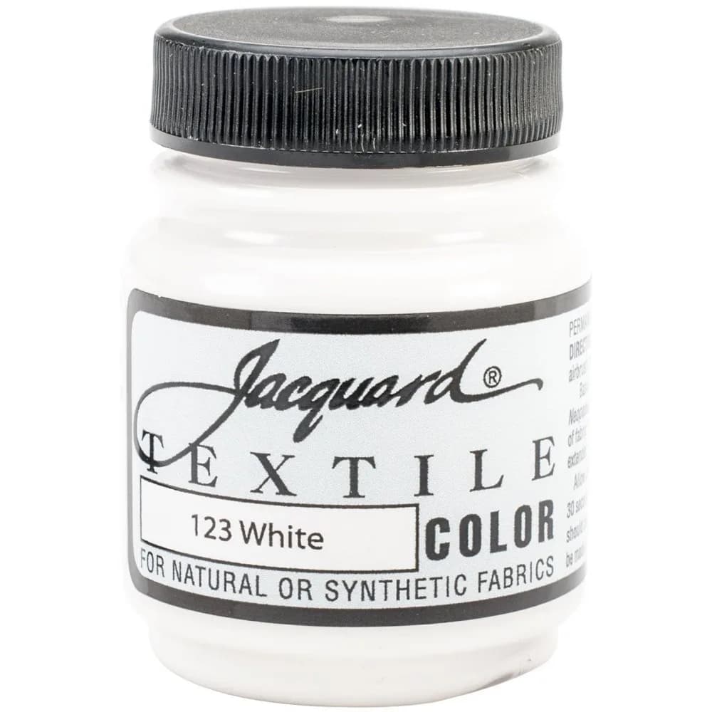 Jacquard Textile Colors White Fabric Paint 236ml (8 Fl Oz) | Permanent & Colorfast Acrylic Paint - view 4