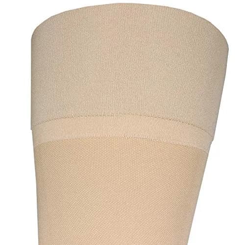 Truform 30-40 mmHg Compression Stockings for Men and Women, Thigh High, Open Toe, Beige, Medium thumbnail 7