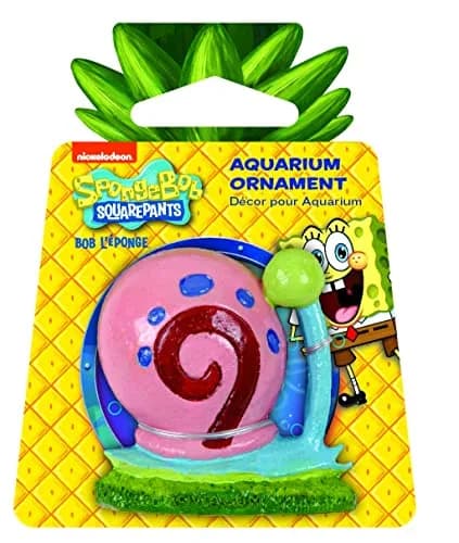 Penn-Plax Spongebob Gary Mini Aquarium Ornament 2.54 cm (1 Inch) | Officially Licensed Resin Decor for Betta Bowls & Small Tanks thumbnail 1