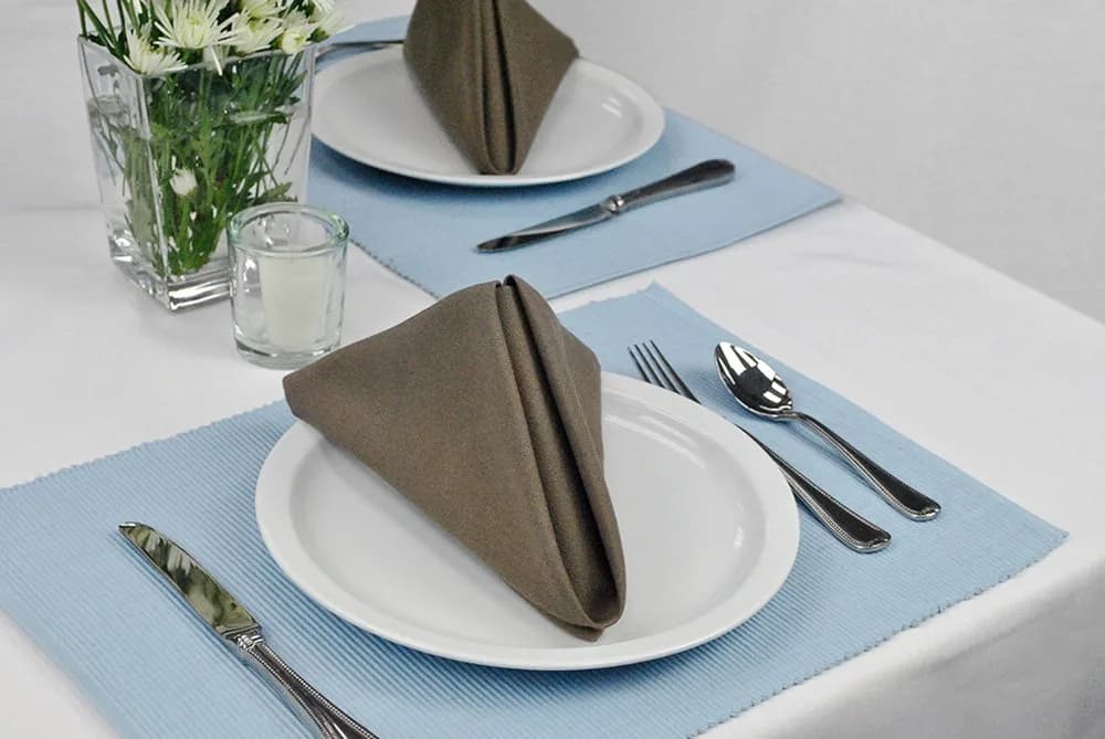DII Solid Cotton Napkin Set Collection 51cm x 51cm (20" x 20") | 6 Piece Brown Everyday Napkins - view 6
