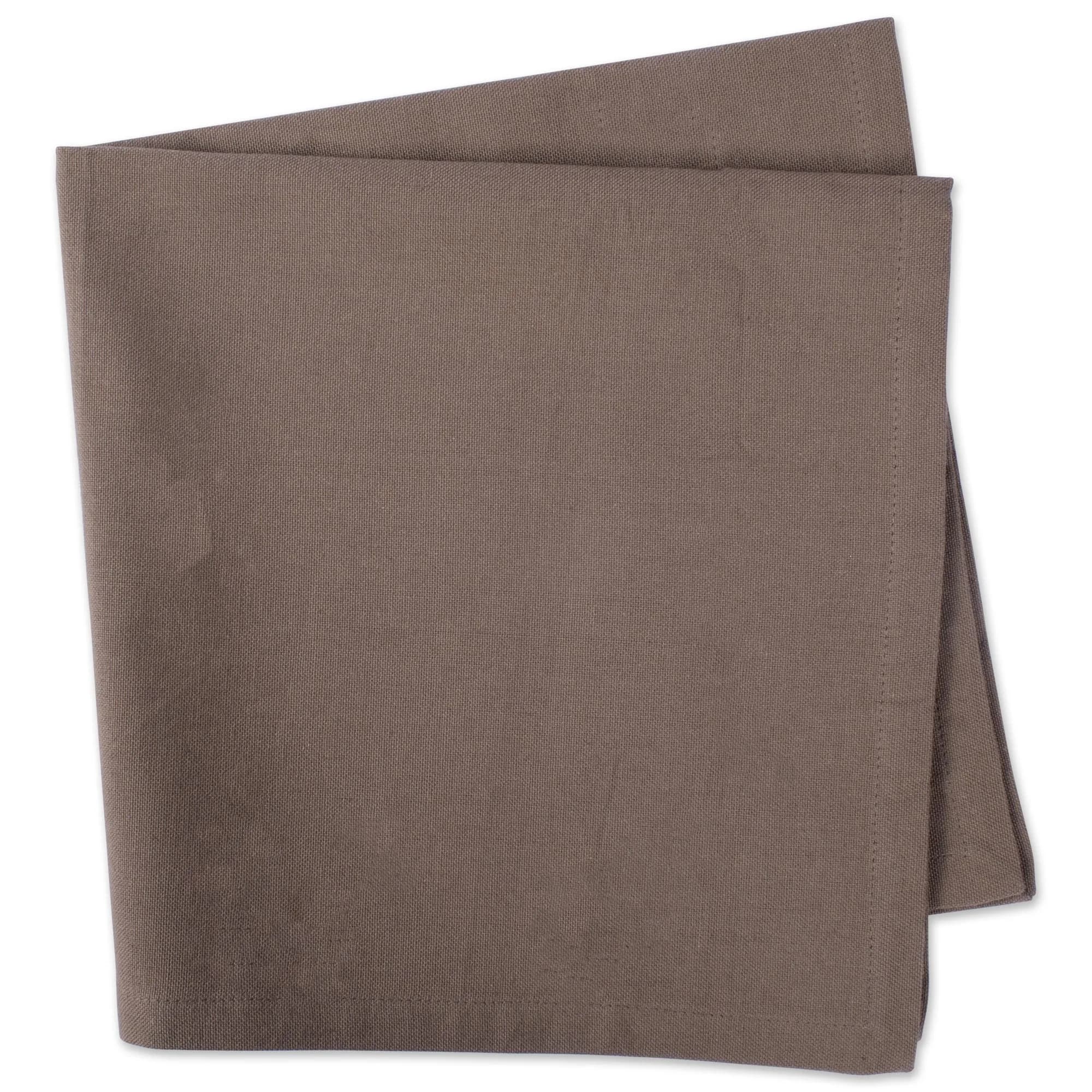 DII Solid Cotton Napkin Set Collection 51cm x 51cm (20" x 20") | 6 Piece Brown Everyday Napkins - view 3