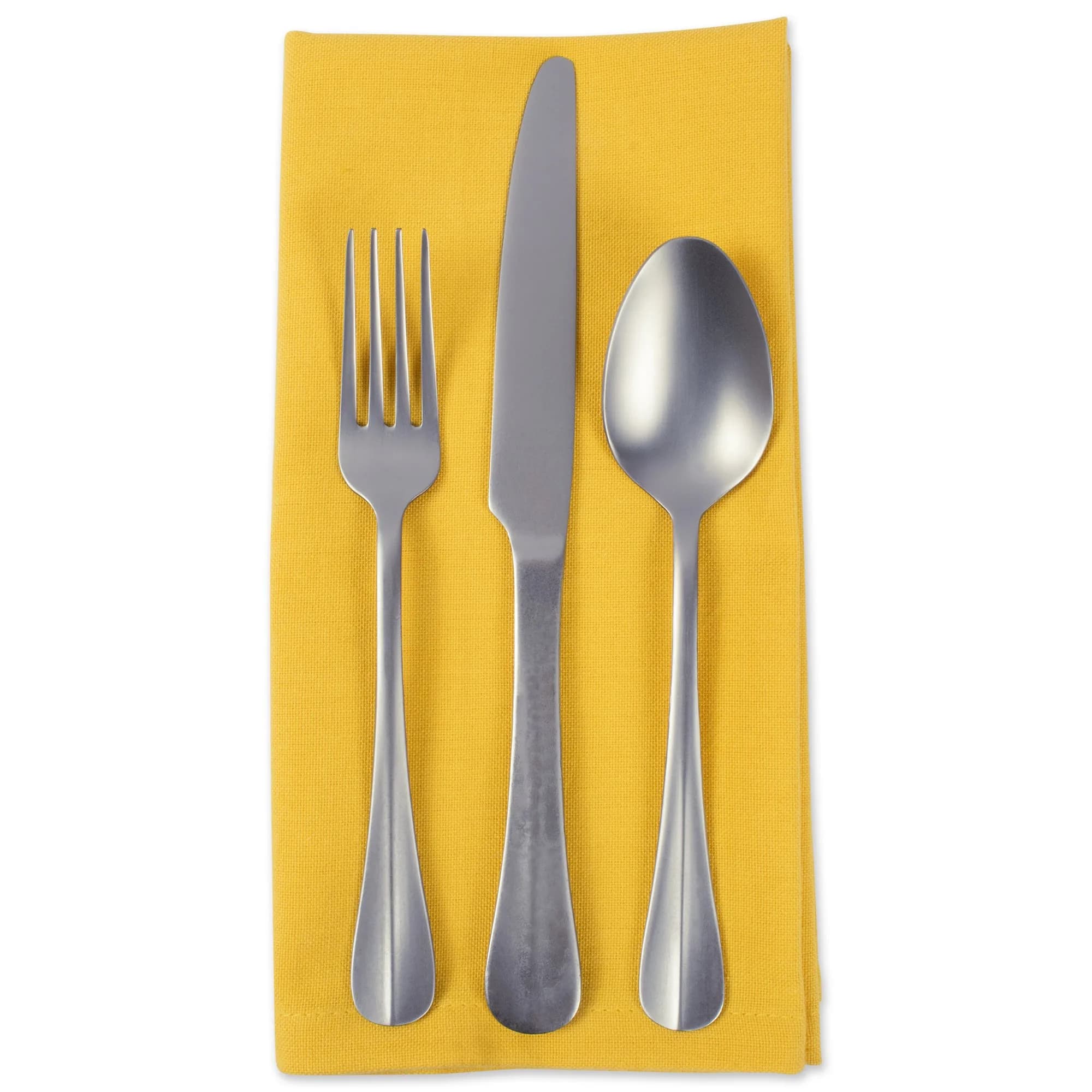 DII Solid Cloth Napkins 50.8cm x 50.8cm (20" x 20") | Set of 6 Marigold Cotton Napkins - view 5