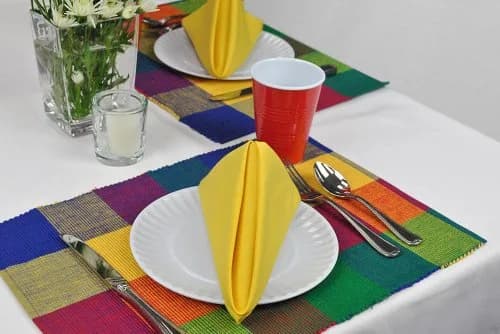 DII Solid Cloth Napkins 50.8cm x 50.8cm (20" x 20") | Set of 6 Marigold Cotton Napkins thumbnail 6