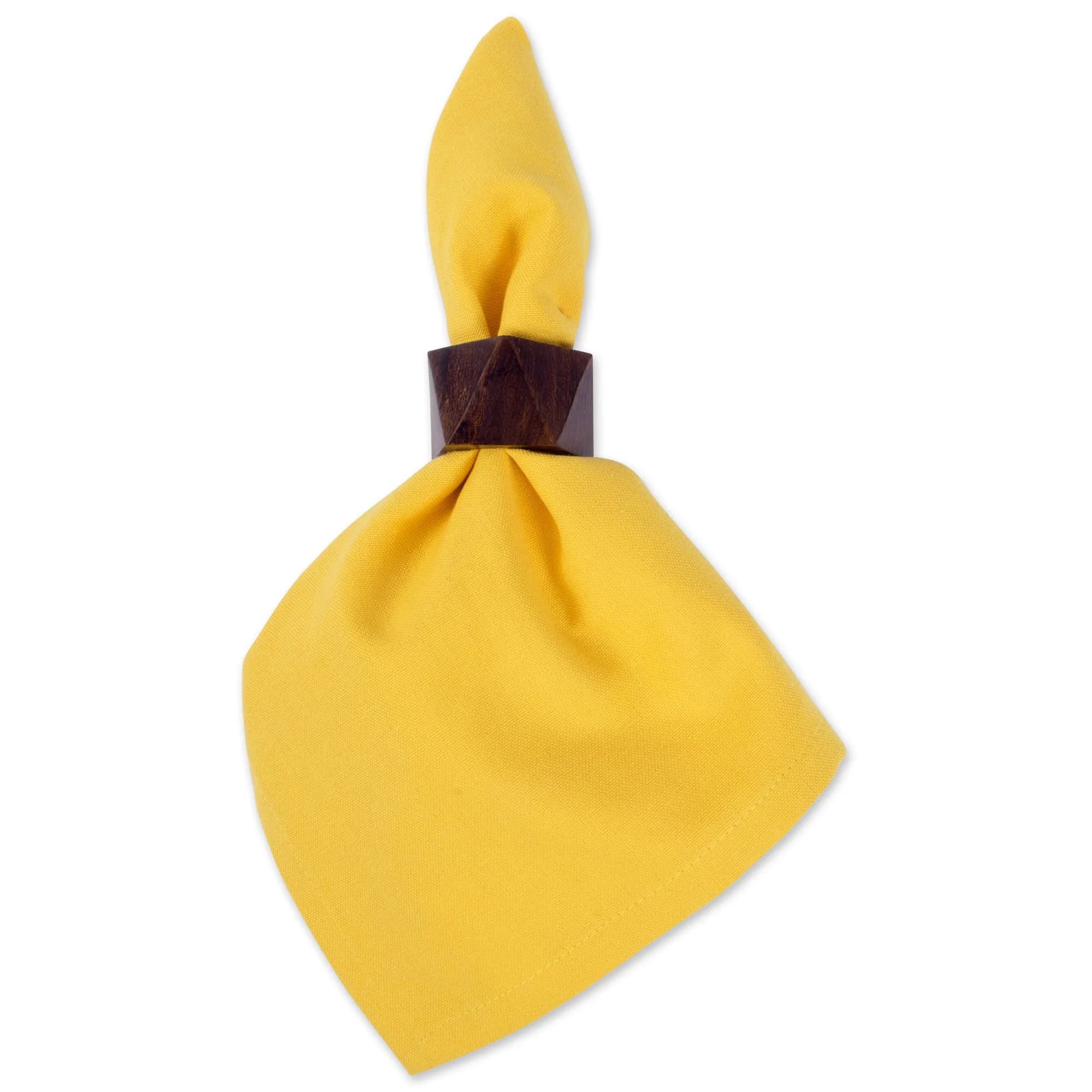 DII Solid Cloth Napkins 50.8cm x 50.8cm (20" x 20") | Set of 6 Marigold Cotton Napkins - view 4