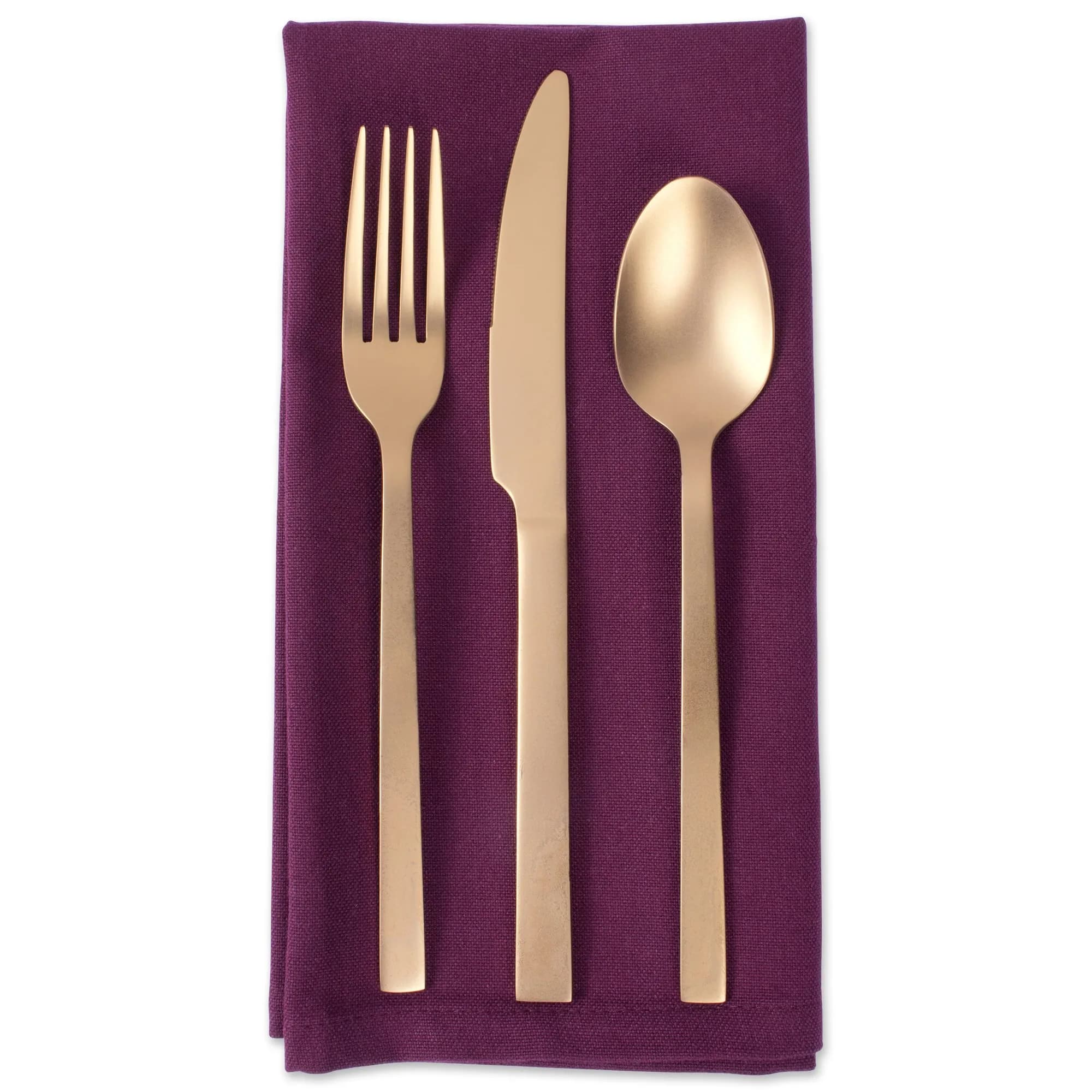 DII Solid Cotton Napkins 51cm (20") x 51cm (20") | Set of 6 BlackBerry Napkins for Formal & Casual Dining - view 5