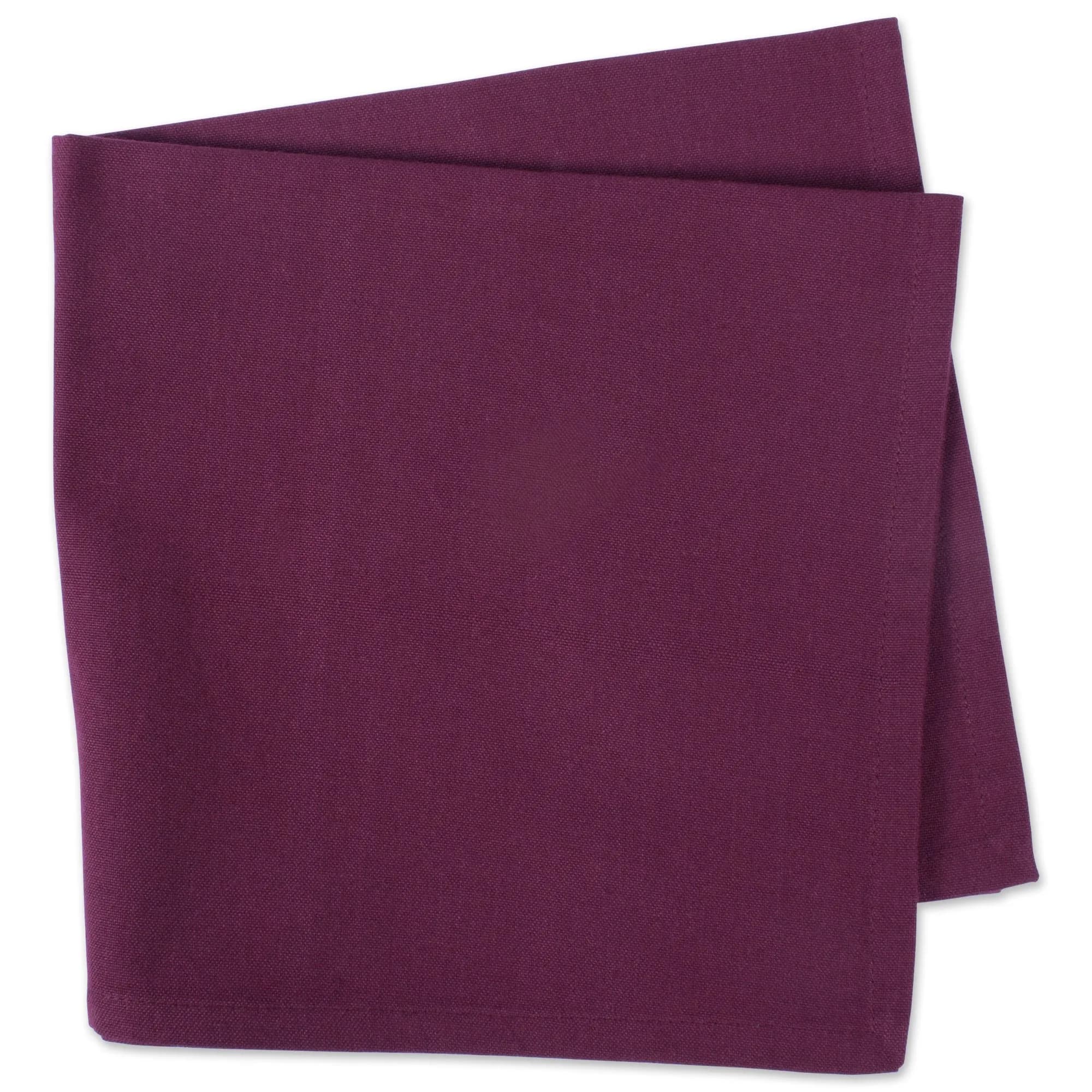 DII Solid Cotton Napkins 51cm (20") x 51cm (20") | Set of 6 BlackBerry Napkins for Formal & Casual Dining - view 3