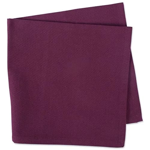 DII Solid Cotton Napkins 51cm (20") x 51cm (20") | Set of 6 BlackBerry Napkins for Formal & Casual Dining thumbnail 3