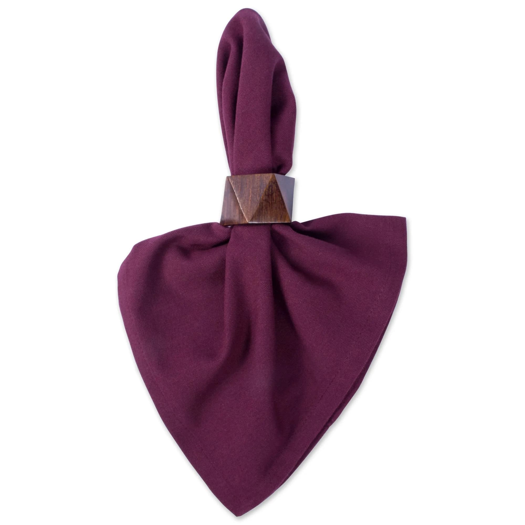 DII Solid Cotton Napkins 51cm (20") x 51cm (20") | Set of 6 BlackBerry Napkins for Formal & Casual Dining - view 4