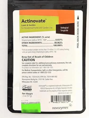 Actinovate Lawn & Garden Fungicide 2oz | Organic Microbial Root & Foliar Disease Control thumbnail 1