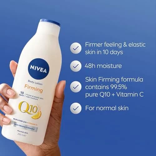 NIVEA Q10 Energy Plus Firming Body Lotion 250ml (8.5 Fl Oz) | Dermatologically Approved for Firmer Skin thumbnail 2