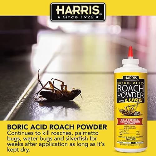 HARRIS Boric Acid Roach and Silverfish Killer Powder 16oz | EPA Registered Insecticide thumbnail 2