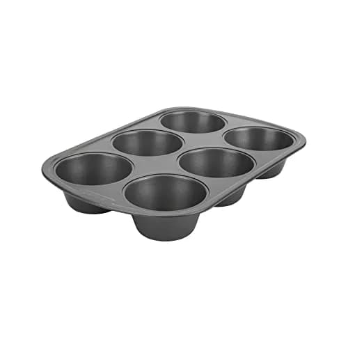 GoodCook Everyday Nonstick Steel Jumbo Texas Muffin Pan, 6-Cup, Gray | Perfect Bakery-Style Oversized Muffins thumbnail 4