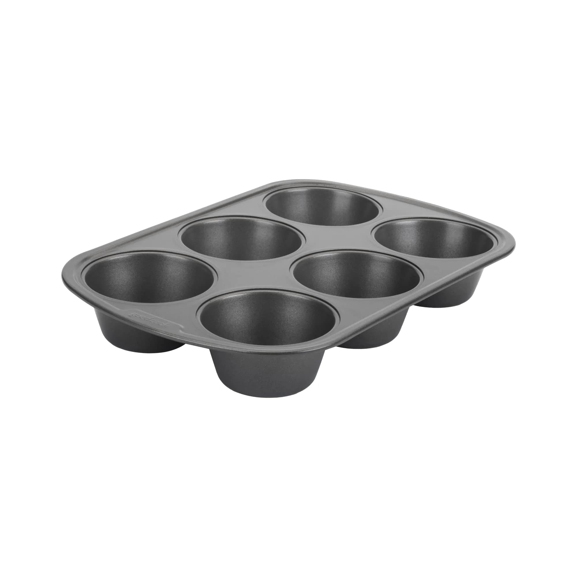 GoodCook Everyday Nonstick Steel Jumbo Texas Muffin Pan, 6-Cup, Gray | Perfect Bakery-Style Oversized Muffins - view 7