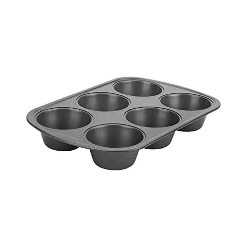 GoodCook Everyday Nonstick Steel Jumbo Texas Muffin Pan, 6-Cup, Gray | Perfect Bakery-Style Oversized Muffins thumbnail 7