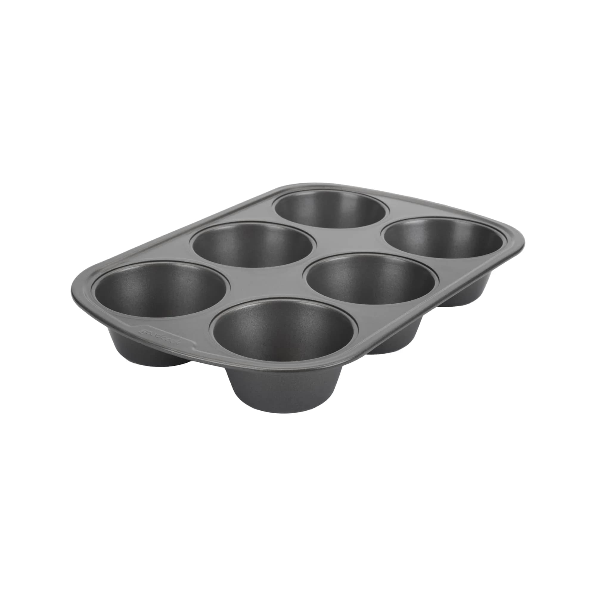 GoodCook Everyday Nonstick Steel Jumbo Texas Muffin Pan, 6-Cup, Gray | Perfect Bakery-Style Oversized Muffins - view 4