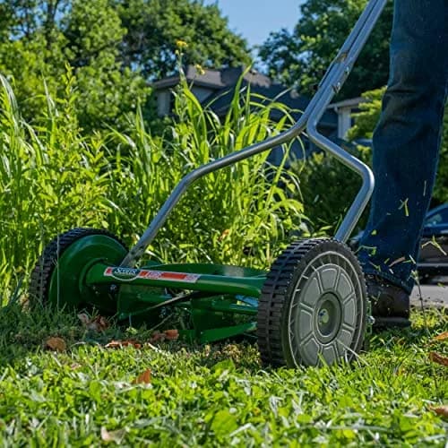 Scotts 14-Inch 5-Blade Reel Lawn Mower | Manual, Green, 14" Cutting Width thumbnail 5