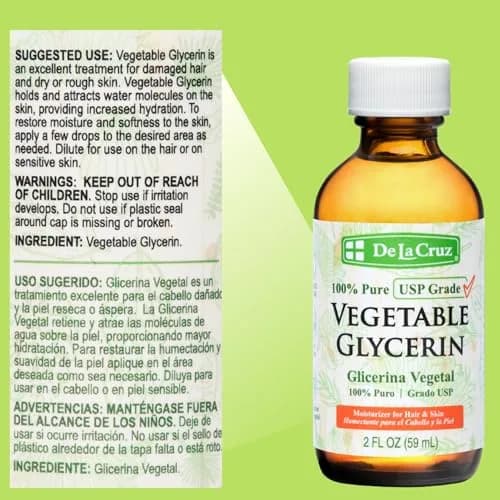 De La Cruz Vegetable Glycerin 2 Fl Oz | Pure USP Grade Moisturizer & DIY Emollient thumbnail 3