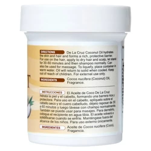 De La Cruz Coconut Oil for Skin & Hair | 2.2 FL OZ | Natural Moisturizer & Softener thumbnail 2