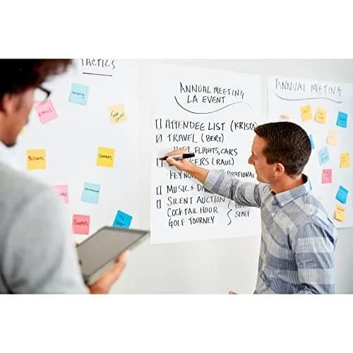 3M Post-it Super Sticky Wall Pad 20 in x 23 in | Repositionable, Marker-Resistant, Portable thumbnail 4