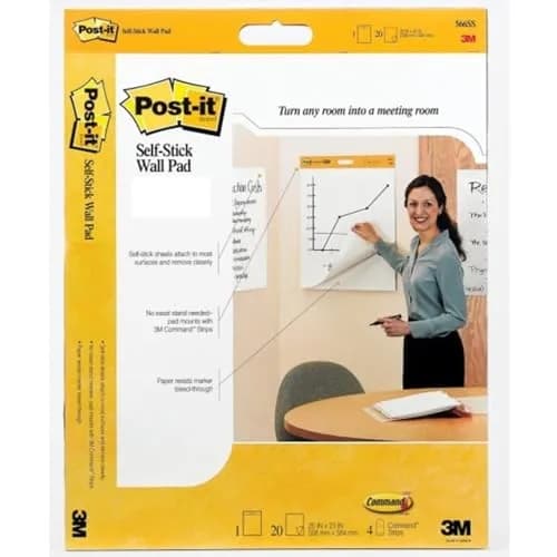 3M Post-it Super Sticky Wall Pad 20 in x 23 in | Repositionable, Marker-Resistant, Portable thumbnail 6