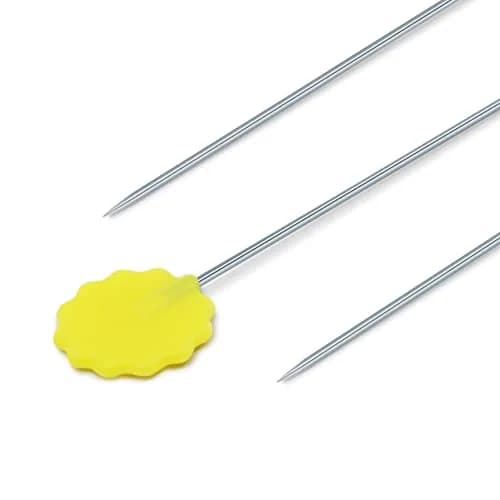 Dritz Flat Flower Head Pins 2-Inch (50-Count, Yellow) | Quilting & Fabric Holding Pins thumbnail 2