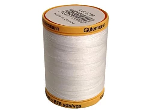 Gütermann Natural Cotton Thread Solids 876 Yards (2628 Metres) White | All-Purpose Sewing Thread for Hand & Machine thumbnail 4