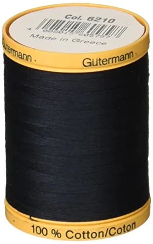 Gütermann Natural Cotton Thread Solids 876yd (2625m) Midnight Blue | Fine, Strong, Silky Finish for Hand & Machine Sewing thumbnail 1