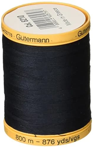Gütermann Natural Cotton Thread Solids 876yd (2625m) Midnight Blue | Fine, Strong, Silky Finish for Hand & Machine Sewing thumbnail 2
