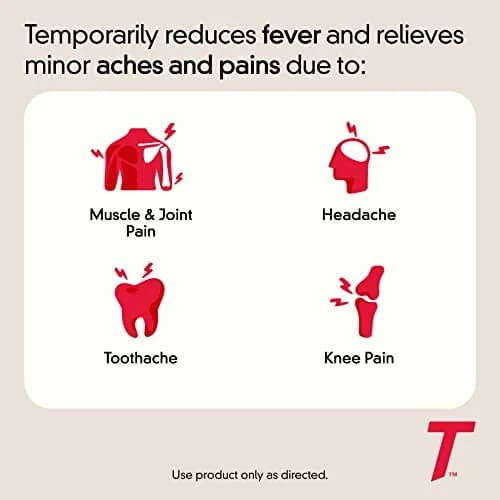 Tylenol Extra Strength Caplets 500 mg Acetaminophen 100 Count (50 x 2 ct Pouches) | Pain Relief & Fever Reduction thumbnail 2