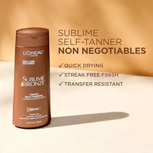 L'Oréal Paris Sublime Bronze Luminous Bronzer Lotion 198ml (6.7 Fl Oz) | Instant Streak-Free Glow thumbnail 7