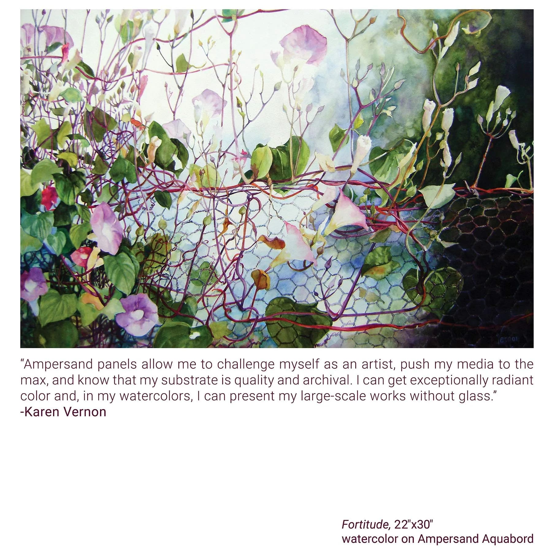 Ampersand Aquabord 8x10 Inch 2" Cradled Panel | Professional Watercolor & Gouache Surface - view 6