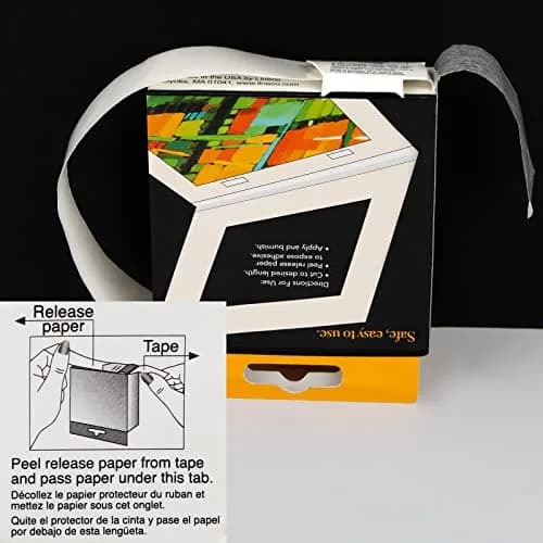 Lineco Self-Adhesive Linen Hinging Tape, White, 1.25 Inch x 35 Feet | Archival Quality Acid-Free Tape thumbnail 5