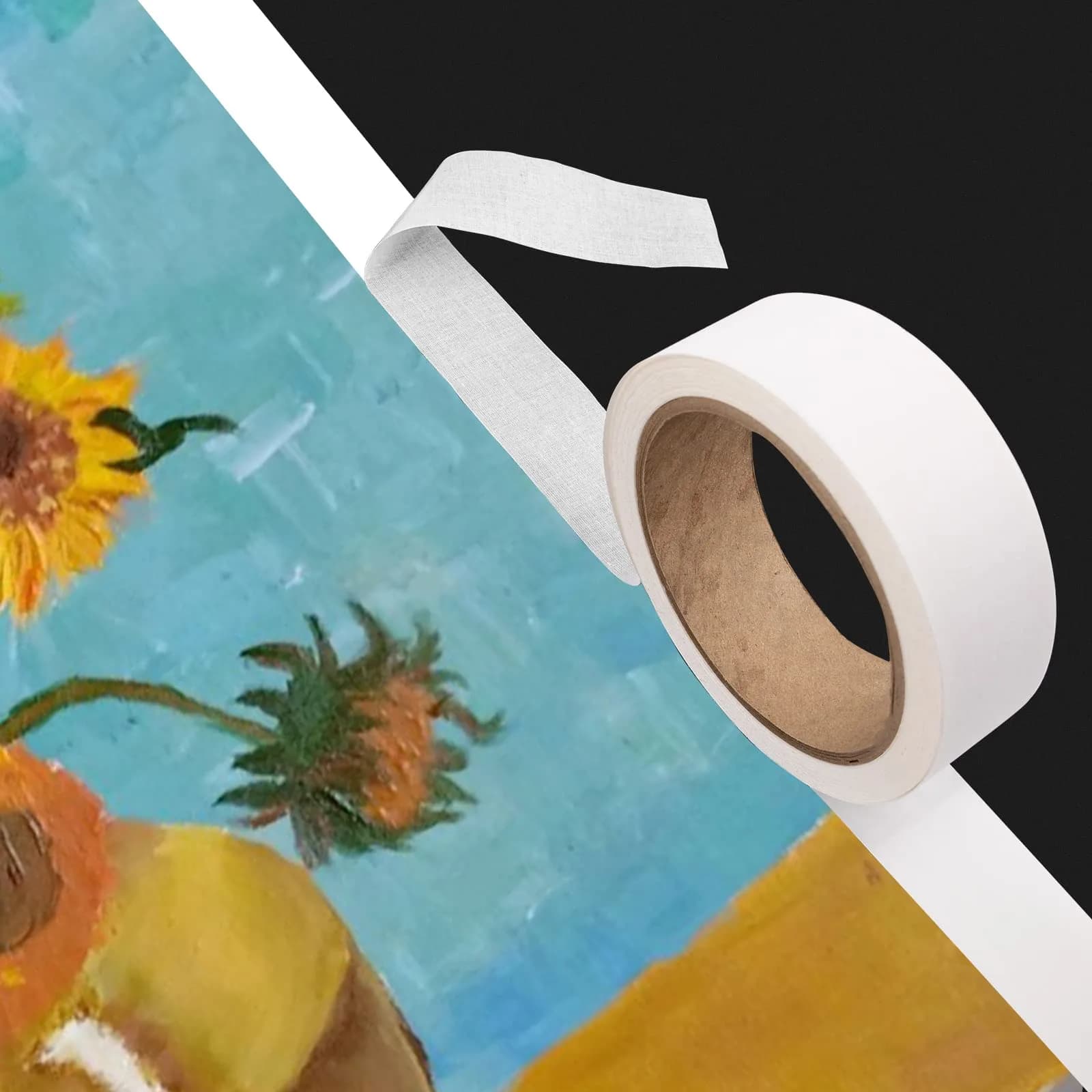 Lineco Self-Adhesive Linen Hinging Tape, White, 1.25 Inch x 35 Feet | Archival Quality Acid-Free Tape - view 6