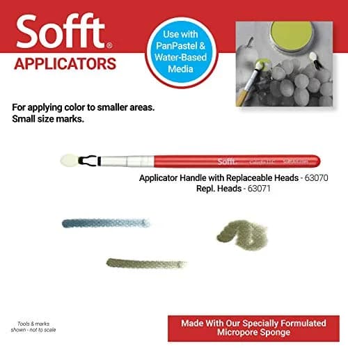 PanPastel Colorfin Sofft Applicators Replacement Heads 8 Count (0.23 kg / 0.5 lb) | Premium Artist Quality Foam thumbnail 3