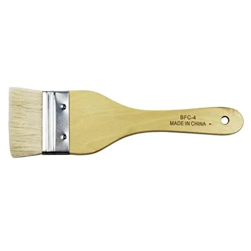 Yasutomo Economy Hake Brush 2 1/2 in. | Sheep Hair, Wide Flat Brush for Watercolor & Ceramic Art thumbnail 1
