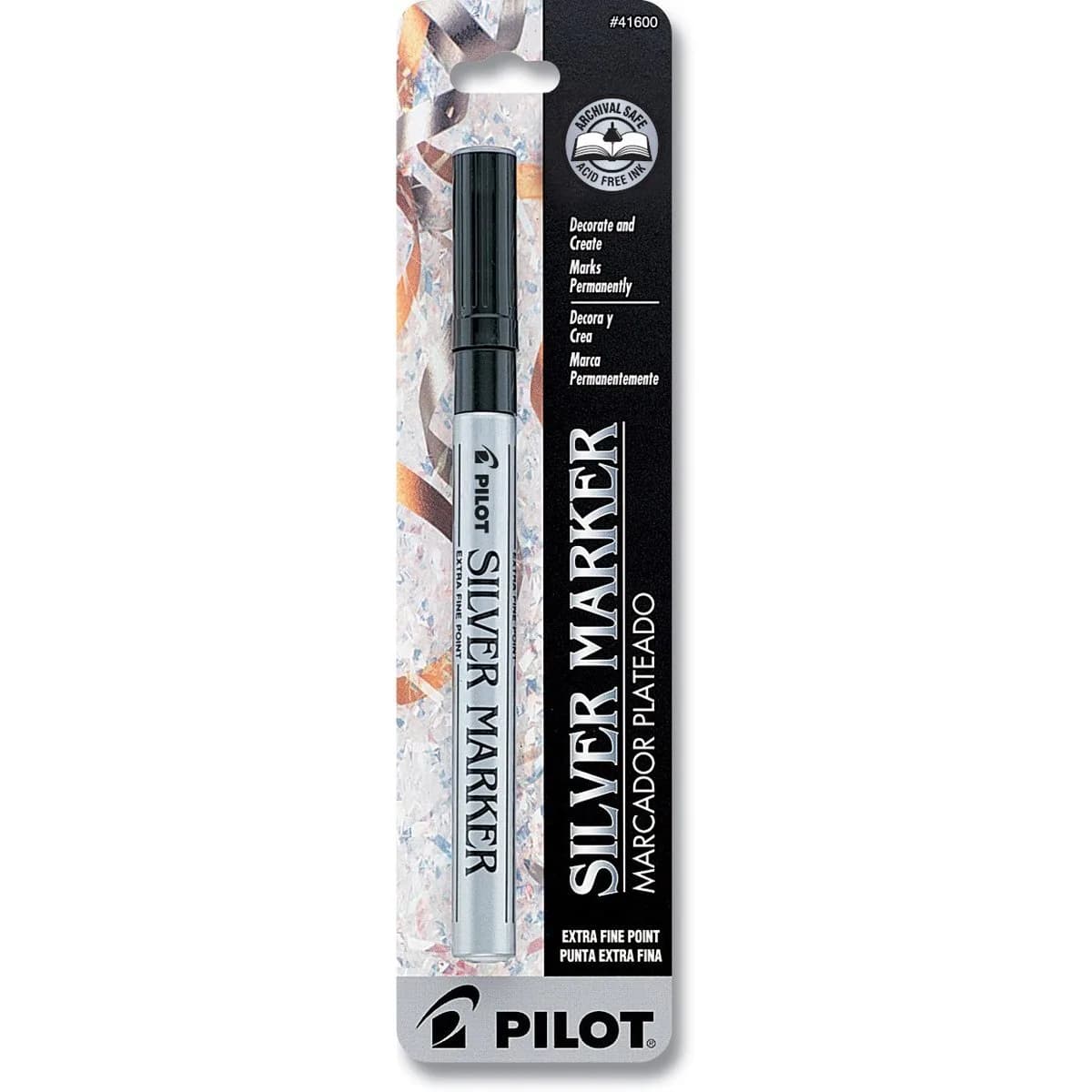 PILOT Metallic Permanent Paint Markers Silver Extra Fine Point | Bold Metallic Effect for Crafts & Surfaces - main product image