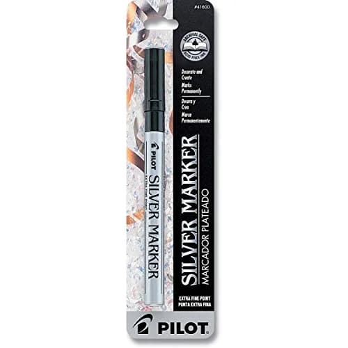 PILOT Metallic Permanent Paint Markers Silver Extra Fine Point | Bold Metallic Effect for Crafts & Surfaces thumbnail 1