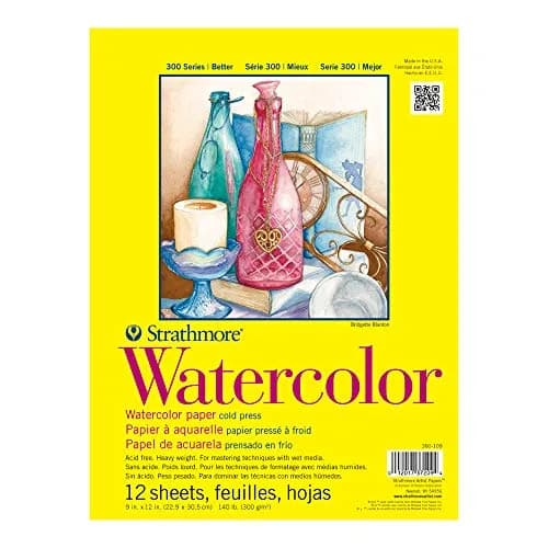 Strathmore 300 Series Watercolor Pad, 140 lb. Cold Press, 9 x 12 inches | Acid-Free Art Paper for Artists thumbnail 1