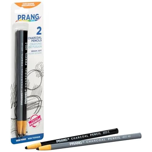 Prang Charcoal Pencils Medium & Soft Core | Self-Sharpening, 2 Count for Artistic Drawing thumbnail 4