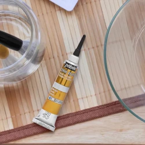 Pebeo Vitrail Cerne Relief Dimensional Paint 20 ml | Metallic Gold for Glass & Metal thumbnail 2