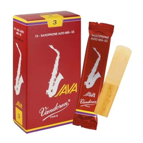 Vandoren SR263R Alto Sax JAVA Red Reeds Strength 3 | Box of 10 Cane Reeds for Jazz & Popular Music thumbnail 1